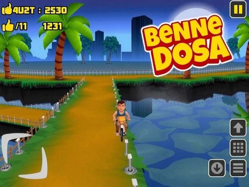Race through Davanagere's streets in this exciting food racing game Davanagere Benne Dosa Race Gameplay Screenshot